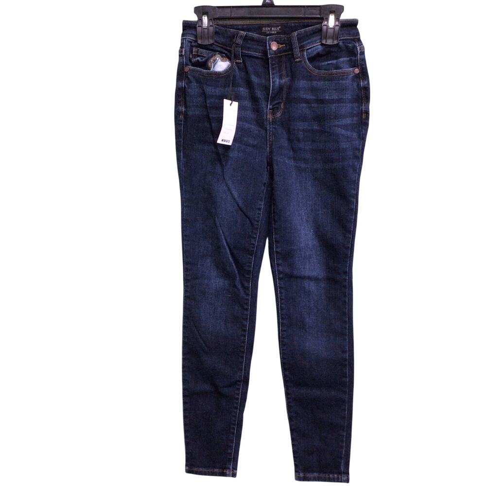 Judy Blue Womens Mid Rise Skinny Fit Dark Wash Jeans Size 5/27 Regular